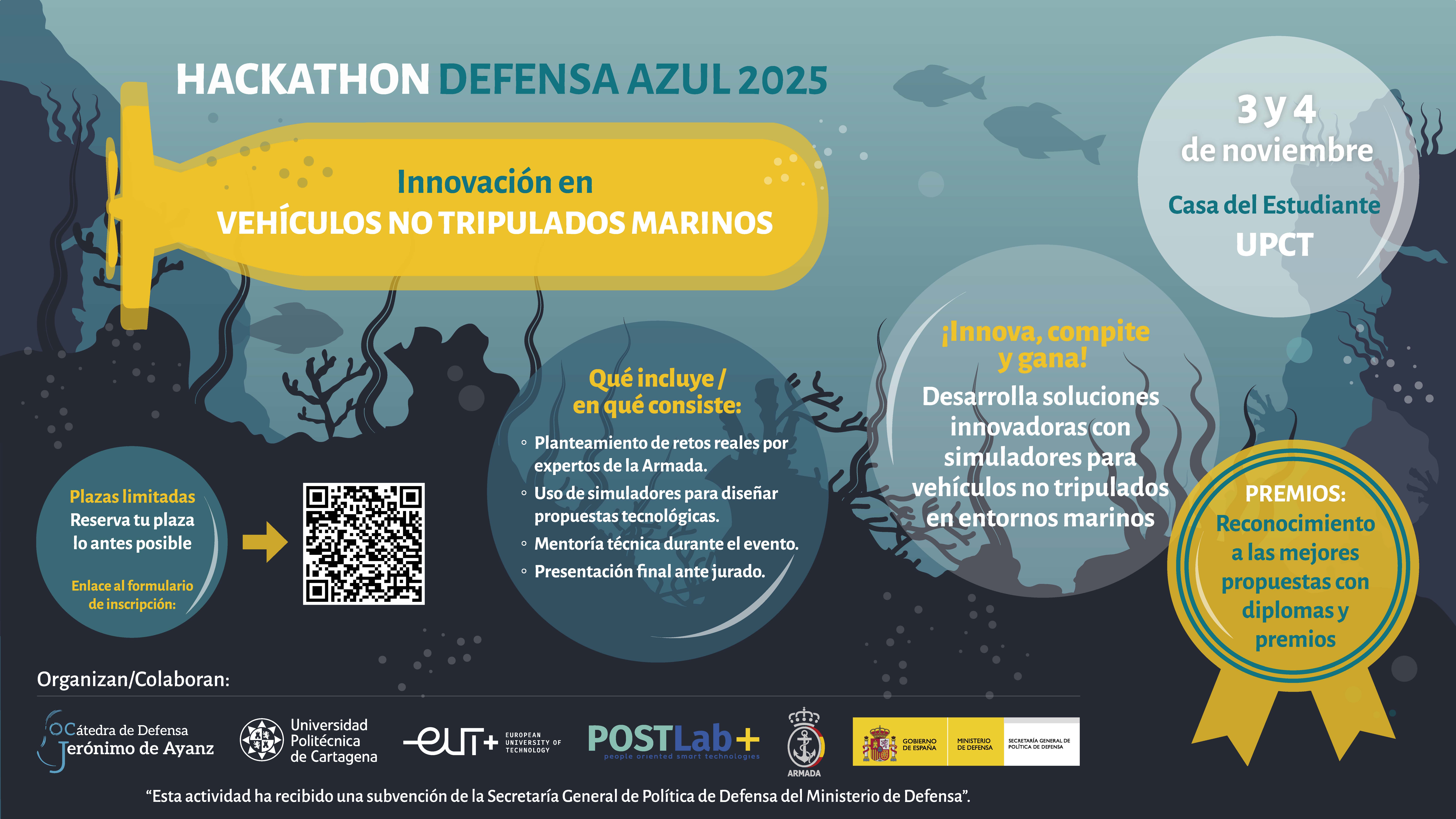 Imagen de ¡Llega el HACKATHON DEFENSA AZUL 2025!